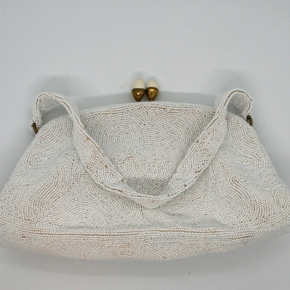 VTG 30s/40s Milgrim Seed Bead Purse & Extras